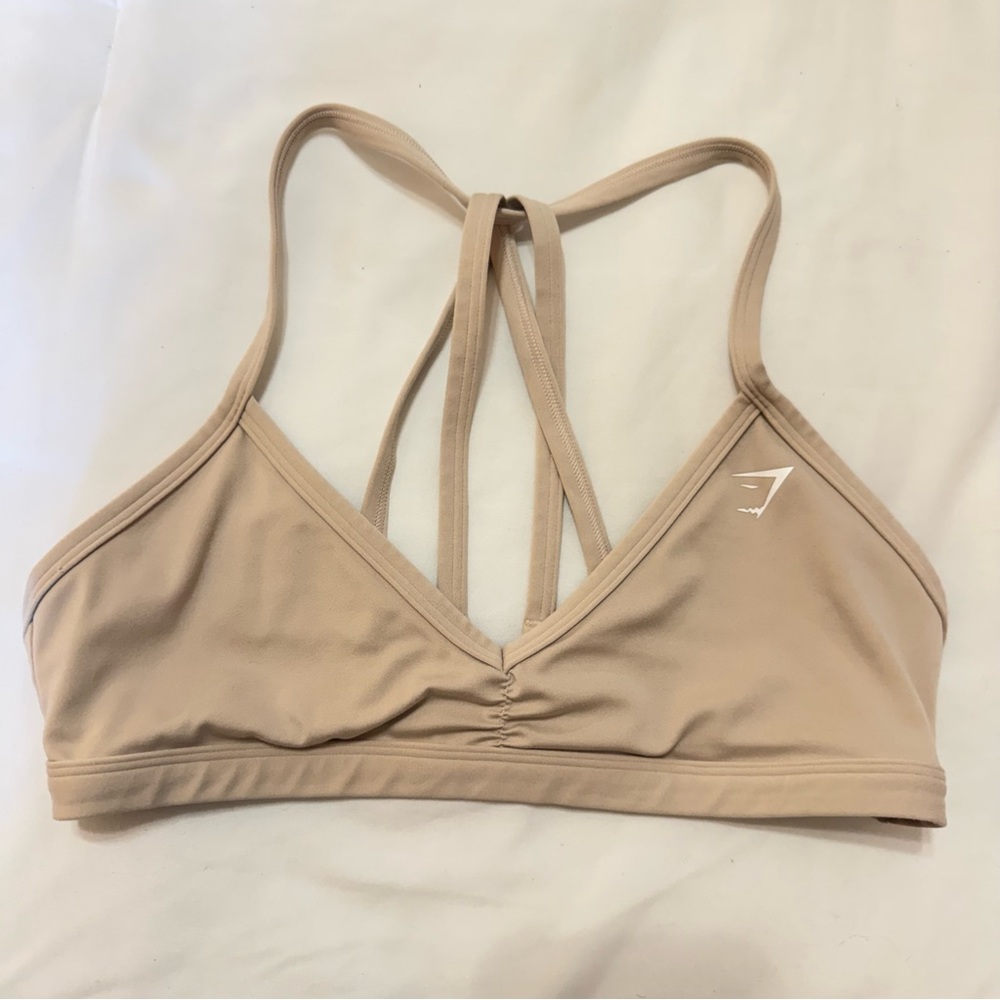 Alphalete Tan Strappy Sports Bra